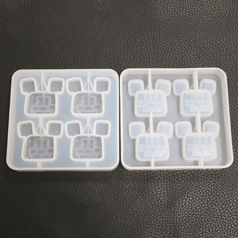 DIY Crystal Epoxy Mold for Mickey Pendant, Silicone
